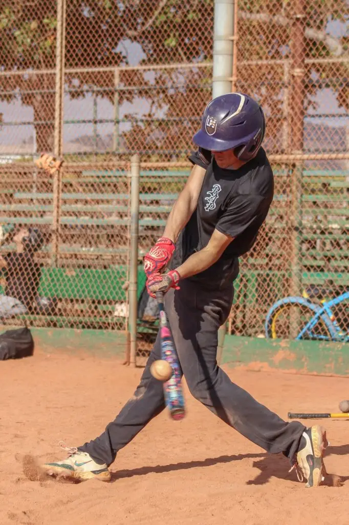 BAP hitter swinging outdoors